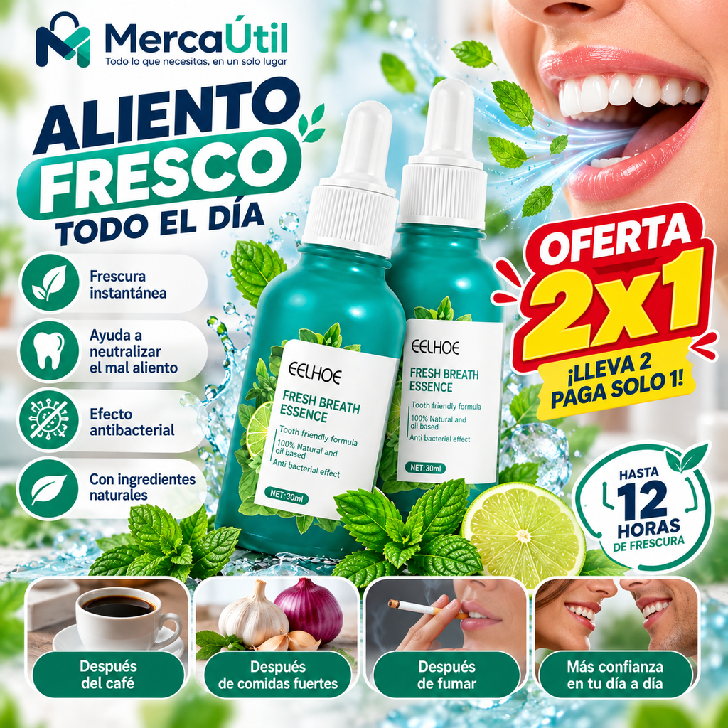 Fresh Breath Essence 2x1 – Gotas para Aliento Fresco al Instante